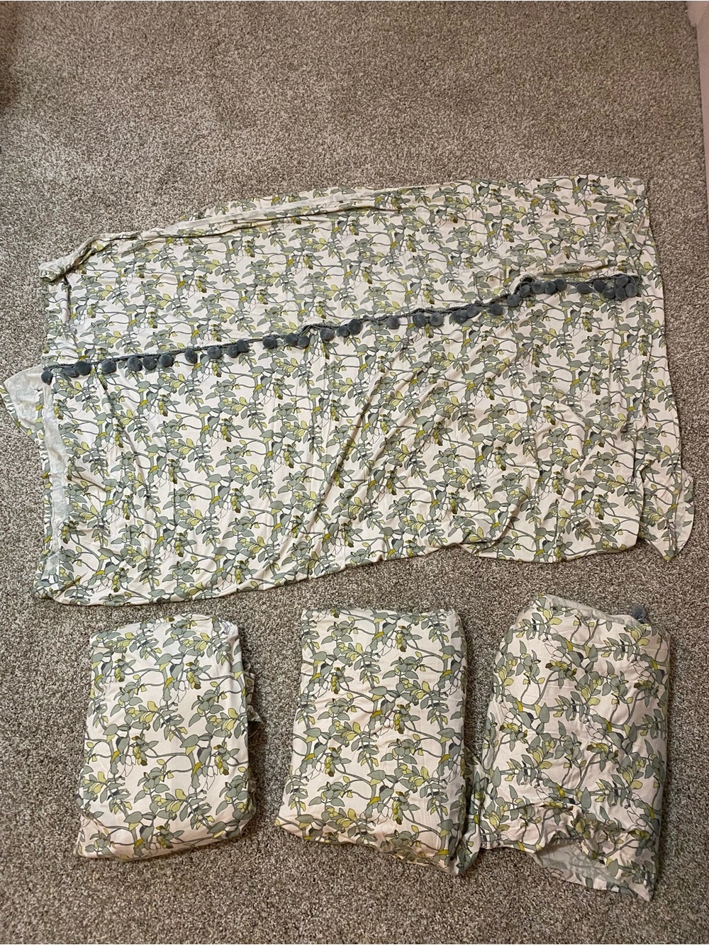Kate Quinn Sage Leaf Beechwood Modal Curtains - Set of 2